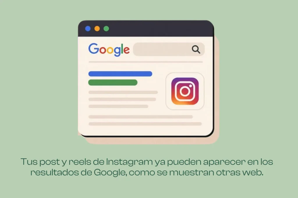 publicaciones de instagram en las SERPS de Google